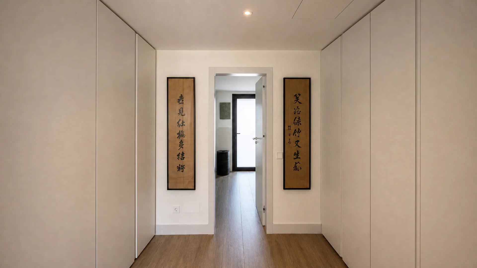 The walk-in wardrobe on the master level