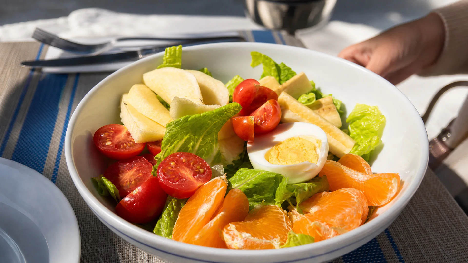 Fresh salad bowl at the La Isla penthouse